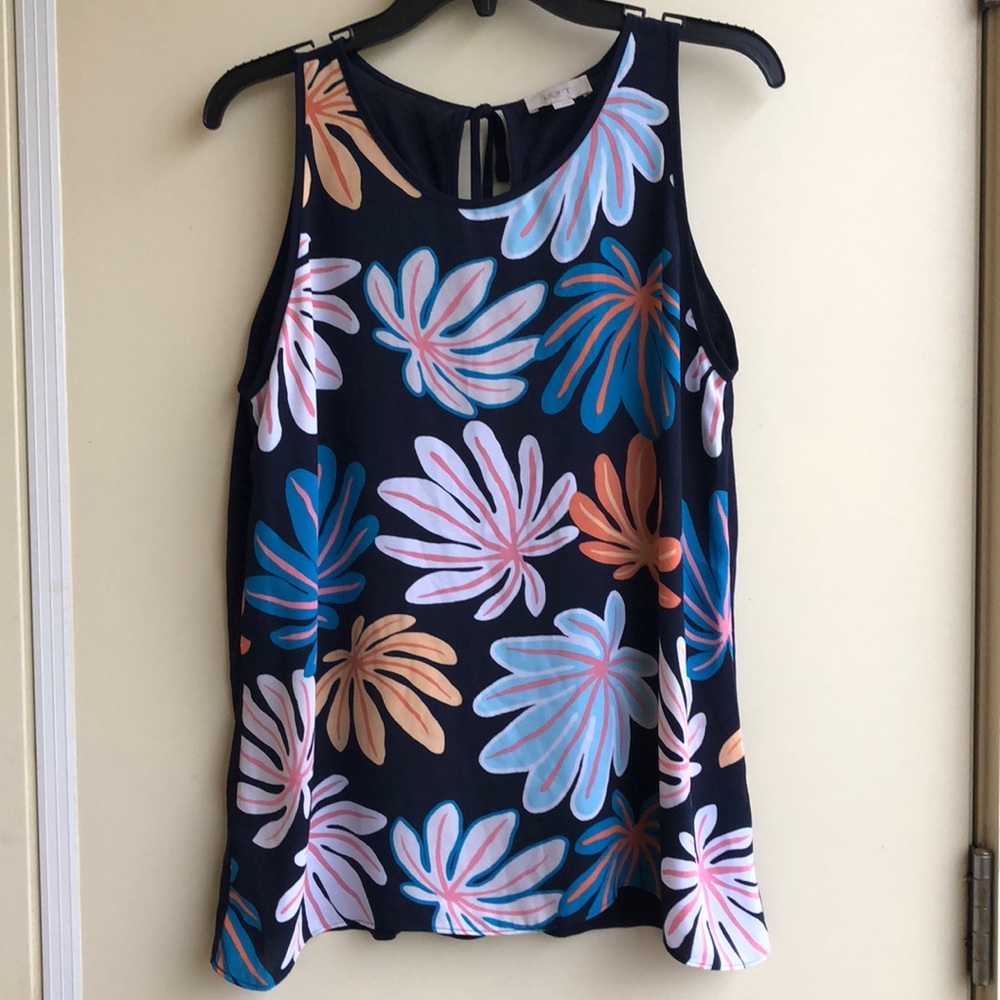 LOFT Floral Sleeveless Blouse